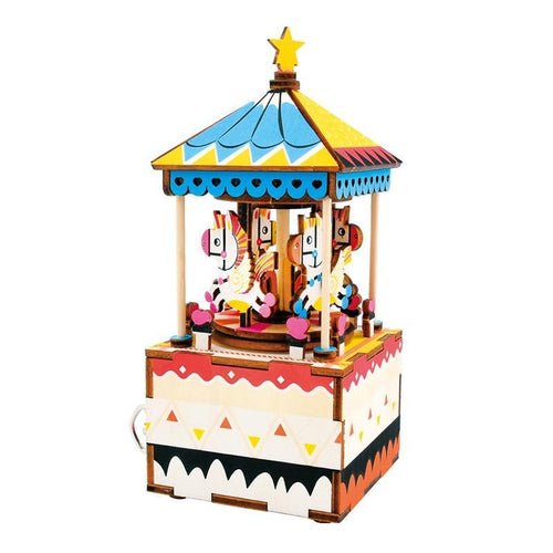 DIY Wedding Souvenirs Wooden Restaurant Decoration Christmas Music Box Merry-go-round