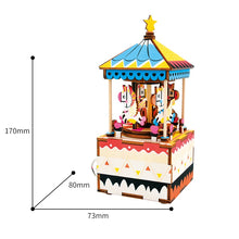 Load image into Gallery viewer, DIY Wedding Souvenirs Wooden Restaurant Decoration Christmas Music Box Merry-go-round