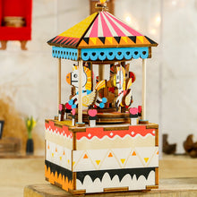 Load image into Gallery viewer, DIY Wedding Souvenirs Wooden Restaurant Decoration Christmas Music Box Merry-go-round