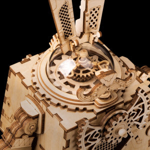 DIY Movement Assembled Wooden Rabbit Model Music Box Bunny