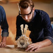 Load image into Gallery viewer, DIY Movement Assembled Wooden Rabbit Model Music Box Bunny
