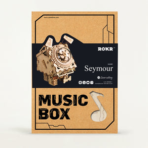 DIY Movement Wooden dogs Model Music Box
