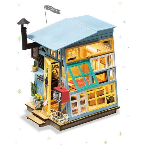 DIY Wooden Hut with Furniture Children Adult Miniature Doll House Model Building Kits