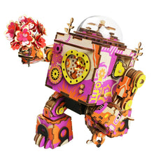 Load image into Gallery viewer, Limited Edition Colorful  Robot Model Building Kit Wooden Steampunk Music Box