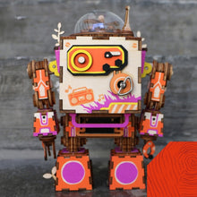 Load image into Gallery viewer, Limited Edition Colorful  Robot Model Building Kit Wooden Steampunk Music Box