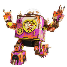 Load image into Gallery viewer, DIY Steampunk Rotatable Robot Clockwork Music Box