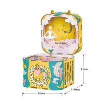 Load image into Gallery viewer, DIY 3D Rotatable Dancing Ballerma Wooden Puzzle Game Assembly Music Box