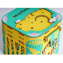Load image into Gallery viewer, DIY 3D Rotatable Dancing Ballerma Wooden Puzzle Game Assembly Music Box