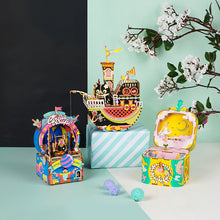Load image into Gallery viewer, DIY 3D Kitty Ballet Wooden Puzzle Game Assembly Moveable Music Box