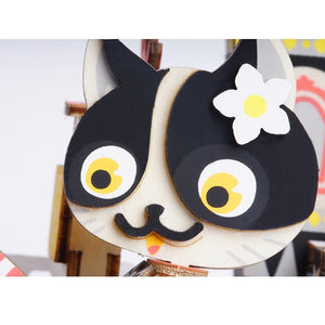 DIY Fishing Kitty Hand Crank Music Box