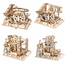 Load image into Gallery viewer, Magic Crash 4 Pieces DIY Magic Gear Drive Ball Crash Game Wooden Model Building Kits