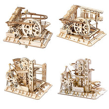 Load image into Gallery viewer, Magic Crash 4 Pieces DIY Magic Gear Drive Ball Crash Game Wooden Model Building Kits