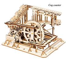 Load image into Gallery viewer, Magic Crash 4 Pieces DIY Magic Gear Drive Ball Crash Game Wooden Model Building Kits