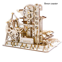 Load image into Gallery viewer, Magic Crash 4 Pieces DIY Magic Gear Drive Ball Crash Game Wooden Model Building Kits