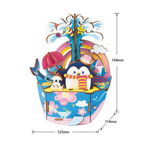 Load image into Gallery viewer, DIY 3D Ocean Park Wooden Puzzle Game Assembly Moveable Music Box