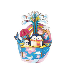 Load image into Gallery viewer, DIY 3D Ocean Park Wooden Puzzle Game Assembly Moveable Music Box