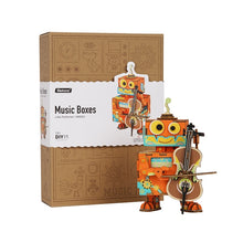 Load image into Gallery viewer, DIY Little Robot Performer Hand Crank Music Box