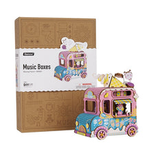 Load image into Gallery viewer, DIY 3D Moving Flavor Wooden Puzzle Game Assembly Moveable Music Box