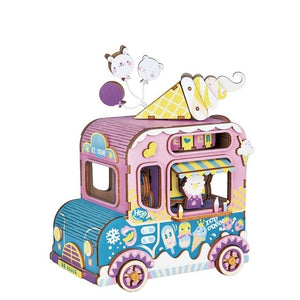 DIY 3D Moving Flavor Wooden Puzzle Game Assembly Moveable Music Box