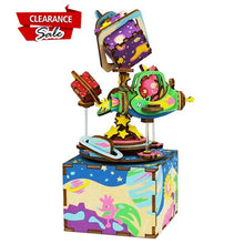Load image into Gallery viewer, DIY 3D Spaceship Puzzle Game Assembled Wooden Music Box Toy