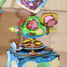 Load image into Gallery viewer, DIY 3D Spaceship Puzzle Game Assembled Wooden Music Box Toy