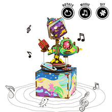 Load image into Gallery viewer, DIY 3D Spaceship Puzzle Game Assembled Wooden Music Box Toy