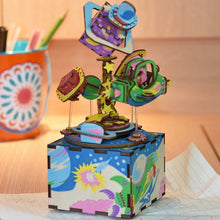 Load image into Gallery viewer, DIY 3D Spaceship Puzzle Game Assembled Wooden Music Box Toy