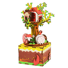 Load image into Gallery viewer, DIY 3D Wooden Carrousel Ferris Wheel Puzzle Game Assembly Rotatable Music Box