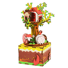 Load image into Gallery viewer, DIY 3D Wooden Carrousel Ferris Wheel Puzzle Game Assembly Rotatable Music Box