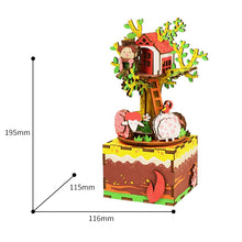 Load image into Gallery viewer, DIY 3D Wooden Carrousel Ferris Wheel Puzzle Game Assembly Rotatable Music Box