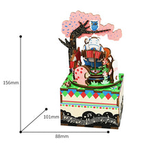 Load image into Gallery viewer, DIY 3D Wooden Carrousel Ferris Wheel Puzzle Game Assembly Rotatable Music Box