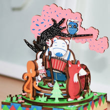 Load image into Gallery viewer, DIY 3D Wooden Carrousel Ferris Wheel Puzzle Game Assembly Rotatable Music Box