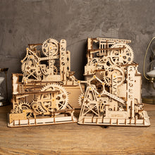 Load image into Gallery viewer, Magic Crash 4 Pieces DIY Magic Gear Drive Ball Crash Game Wooden Model Building Kits