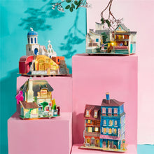 Load image into Gallery viewer, DIY Doll House with Led Light Children Adult Miniature Wooden Model Building Dollhouse