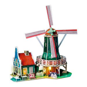 DIY Doll House with Led Light Children Adult Miniature Wooden Model Building Dollhouse