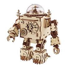 Load image into Gallery viewer, DIY 3D Steampunk Robot Wooden Puzzle Music Box