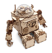Load image into Gallery viewer, DIY 3D Steampunk Robot Wooden Puzzle Music Box