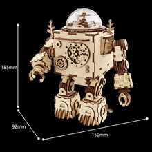 Load image into Gallery viewer, DIY 3D Steampunk Robot Wooden Puzzle Music Box