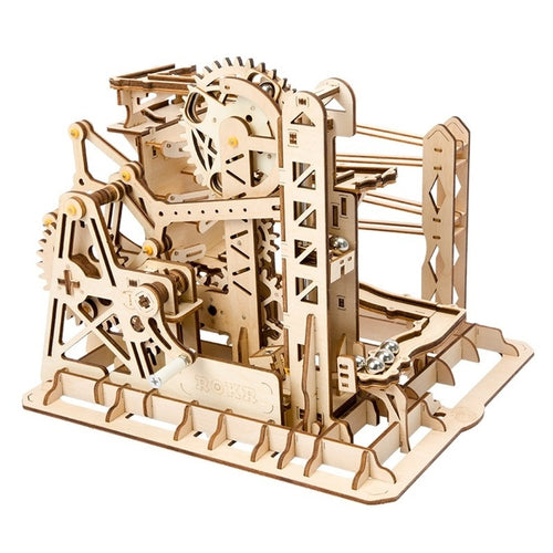 Magic Crash DIY Lift Coaster Magic Creative Marble Run Game Wooden Model Building Kits