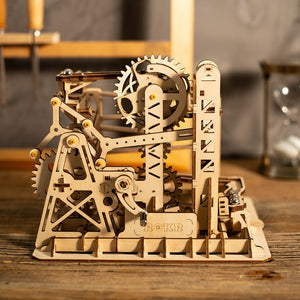 Magic Crash DIY Lift Coaster Magic Creative Marble Run Game Wooden Model Building Kits