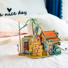Load image into Gallery viewer, DIY Sunny Chiengmai Doll House with Led Light Children Adult Miniature Wooden Model Building Dollhouse