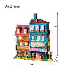 Load image into Gallery viewer, DIY Lost in Colmar Doll House with Led Light Children Adult Miniature Wooden Model Building Dollhouse